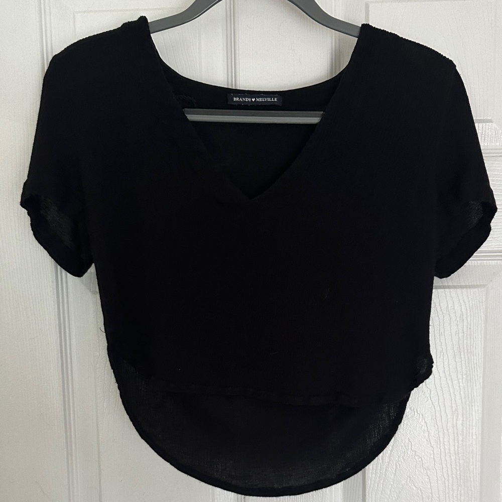 Brandy Melville Black Crop Top